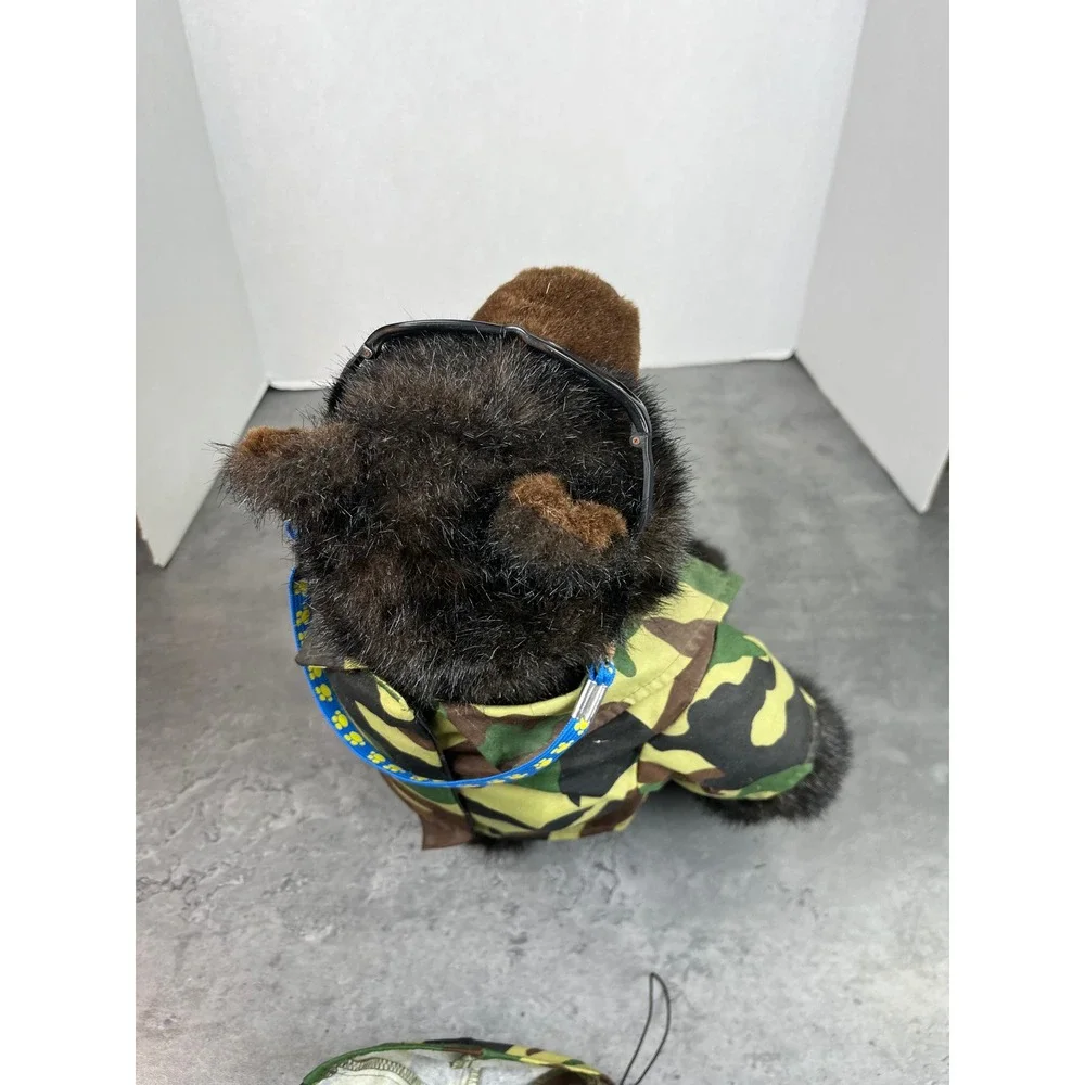 Build-A-Bear Workshop Camo Military Teddy Bear with Sunglasses and‎ Dog Tags
